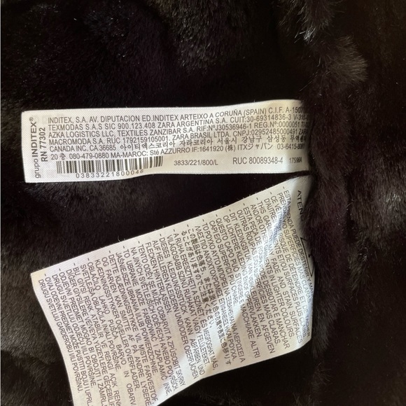 Zara Faux Suede Double Faced Long Jacket, Size L - Picture 9 of 12